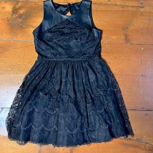 Jessica Simpson party dress tulle lace pleather sleeveless